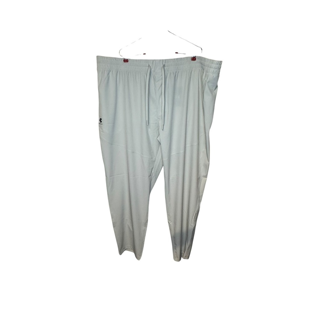 Under Armour Women's Pants Jogger Vibe Woven Ribbed Waist Light Beige 4XL NWT